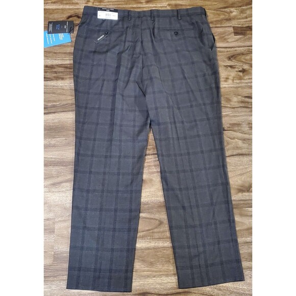NWT $150 Shaquille O'Neal XLG Mens Grey Plaid Suit Pants 50x32 46x30 44x32 48x30 - Picture 9 of 9